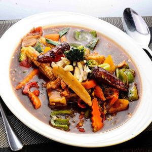 Phad Med Mamuang Koong Vegetable